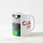 世界の動物，カナダ：ムース コーヒーマグカップ (正面右)