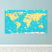 世界の動物 キャンバスプリント (インサイチュ (ウッドフロア))