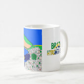 世界の動物，ブラジル：ヒヤシンス・マカオ コーヒーマグカップ (正面右)
