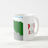 世界の動物，ペルー：アルパカ コーヒーマグカップ (正面右)