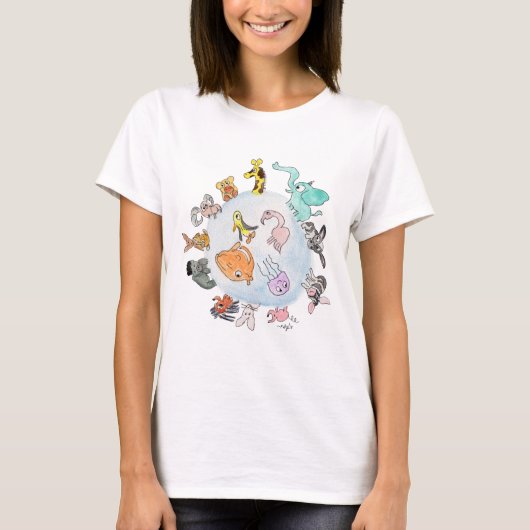 世界の動物Tシャツ Tシャツ (正面)