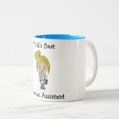 世界の医最高の師助手ブロンド ツートーンマグカップ (正面右)