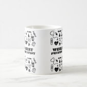 世界の医最高の師助手マグカップ コーヒーマグカップ (中央)