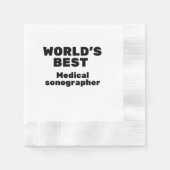 世界の医用ソ最高のノグロガー 縁ありカクテルナプキン (正面)