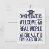 世界の卒業実在をよおもしろいうこそ ポストカード (正面/裏面)