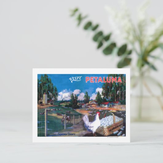 世界の卵かごポスター ポストカード (スタンド正面)