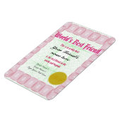 世界の友最高の人賞証書を作る マグネット (左側)