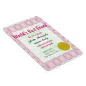 世界の友最高の人賞証書を作る マグネット (右側)