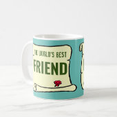 世界の友最高の人。 コーヒーマグカップ (正面左)