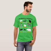 世界の友達動物たち Tシャツ (正面フル)