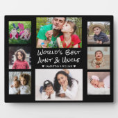 世界の叔母と最高の叔父の8フォトコラージュブラック フォトプラーク (正面)