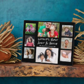 世界の叔母と最高の叔父の8フォトコラージュブラック フォトプラーク (側面)