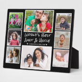 世界の叔母最高のと叔父の8写真コラージュ フォトプラーク (側面)