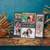 世界の叔母最高のと叔父の8写真Chalkboard フォトプラーク (側面)