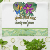 世界の叔母最高のの美しいと恵み キッチンタオル (折り畳み)