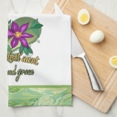 世界の叔母最高のの美しいと恵み キッチンタオル (四つ折り)