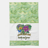 世界の叔母最高のの美しいと恵み キッチンタオル (縦)