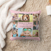 世界の叔母最高の写真コラージピンク クッション (ブランケット)