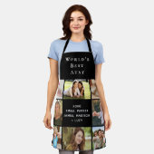 世界の叔母最高の写真コラージュ黒 エプロン (着用した状態)