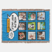 世界の叔父最高のおもしろいクールモダン漫画写真 スローブランケット (正面)