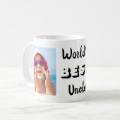 世界の叔父最高のの写真 コーヒーマグカップ (正面左)