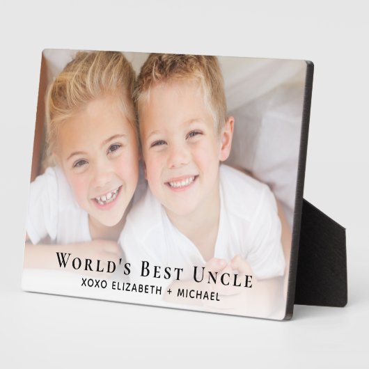 世界の叔父最高のの写真 フォトプラーク (側面)