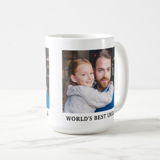 世界の叔父最高のの甥の写真 コーヒーマグカップ (正面右)