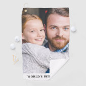 世界の叔父最高のの甥の写真 ゴルフタオル (インサイチュ)