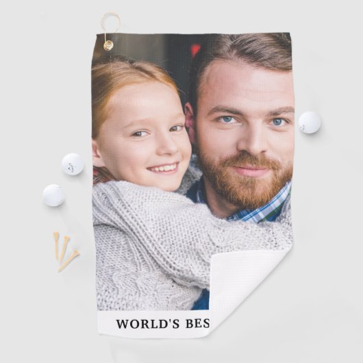 世界の叔父最高のの甥の写真 ゴルフタオル (インサイチュ)