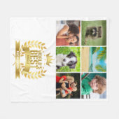 世界の叔父最高の写真コラージュ フリースブランケット (正面(横))