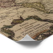 世界の古いコンパス地図 ポスター (角)