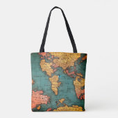 世界の古い地図エコフレンドリー トートバッグ (裏面)