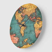 世界の古い地図エコフレンドリー ラージ壁時計 (傾斜)