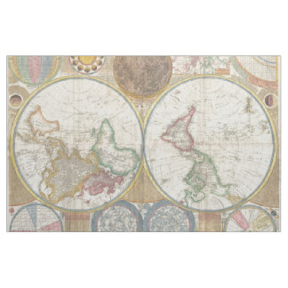 世界の古地図 ファブリック