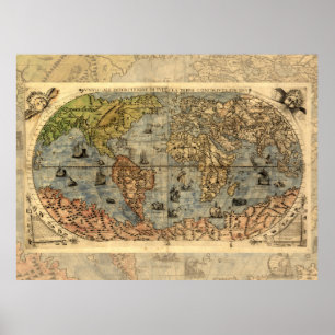 世界の古地図 ヴィンテージ歴史地図 ポスター