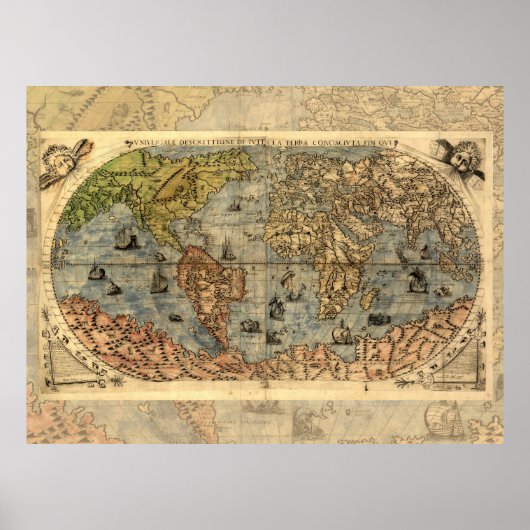 世界の古地図 ヴィンテージ歴史地図 ポスター (正面)