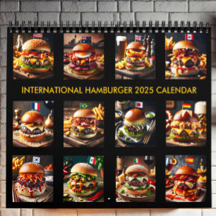 世界の味: 2025年ハンバーガー国際的 カレンダー