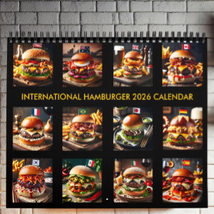 世界の味: 2026年ハンバーガー国際的 カレンダー