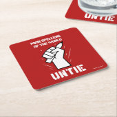 世界の哀れな種族 スクエアペーパーコースター (アングル)