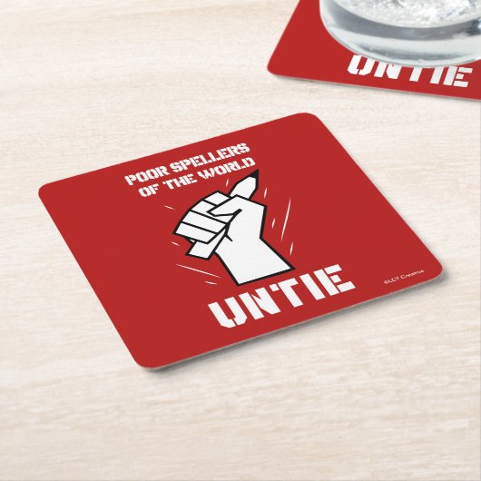 世界の哀れな種族 スクエアペーパーコースター (アングル)