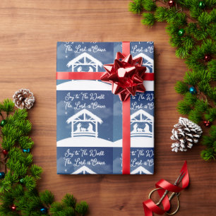 世界の喜び 宗教的なクリスマスの降誕 ラッピングペーパー