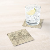 世界の図表 スクエアペーパーコースター (インサイチュ)