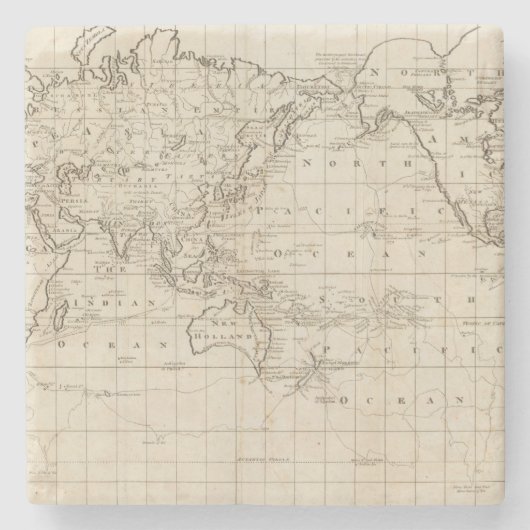 世界の図表 ストーンコースター (正面)