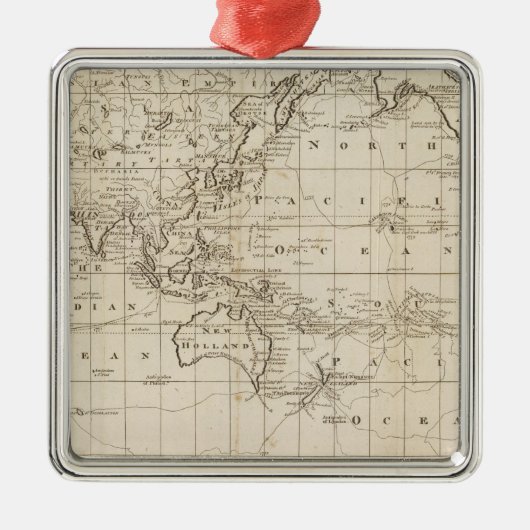 世界の図表 メタルオーナメント (正面)