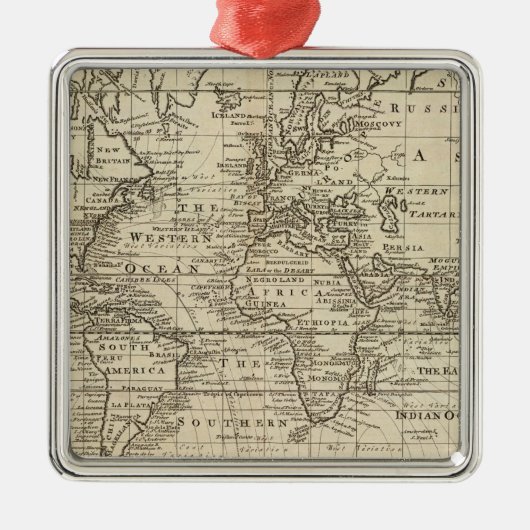 世界の図表 メタルオーナメント (正面)