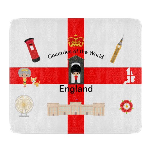 世界の国々 – イギリス1 カッティングボード (正面)