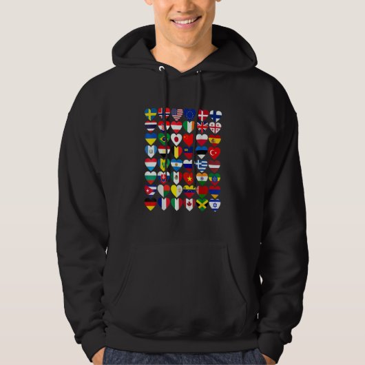 世界の国の旗 国際 パーカ (正面)