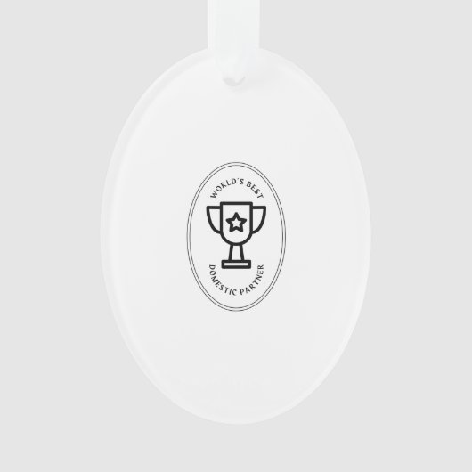 世界の国内最高ののパートナー オーナメント (正面)