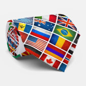 世界の国旗のタイ ネクタイ (ロール)