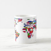 世界の国旗の世界地図 コーヒーマグカップ (中央)